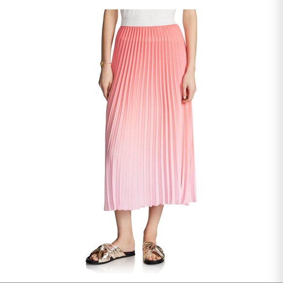 Maje Jonaelle Ombre Pleated Skirt In Pink Size 1 - Picture 2 of 7
